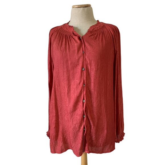 Democracy Large Tunics Lond Sleeve Blouses - Picture 1 of 7
